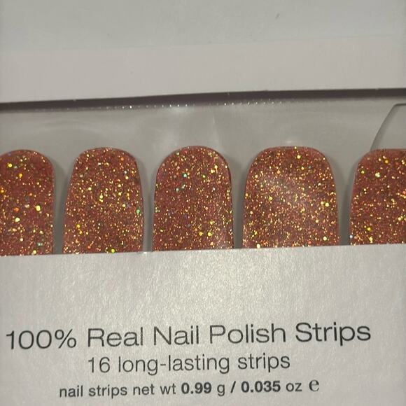 NWT Color Street "Seattle Royale" Gold Copper Glitter Nail Strips - Picture 1 of 4